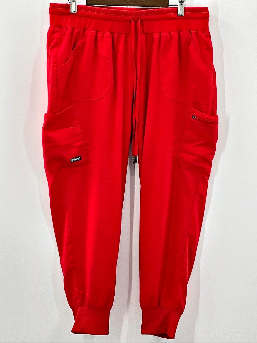J113 Grey's Anatomy Spandex Stretch jogger pants Red Jogger Pants Size 2XL